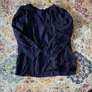 Navy blue eye light XS GAP top